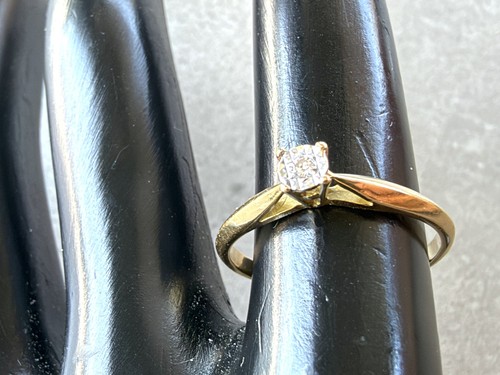 Bague solitaire jaune 18 - solitaire, or
