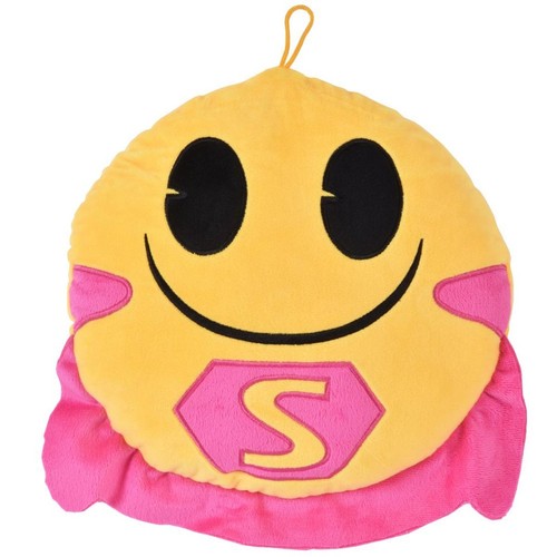 Coussin rond emoji - super, héro
