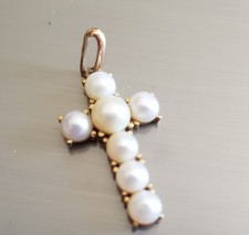 Croix Or Jaune 9 Carats Et