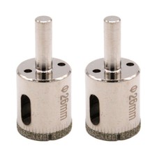 2PCS 26mm Diamond Coated Hole Saw Drill Bits fits for Glass Ceramic Tile Marble