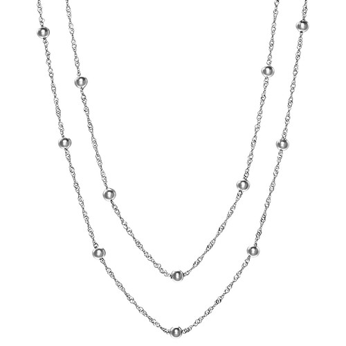 Collier double rang - , acier