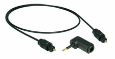 1,5m Optique Toslink Audio Numérique Câble Spidf + 3,5mm Klinken-Winkeladapter