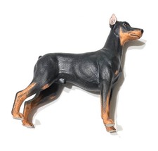 Doberman Pinscher Dog Figurine Ceramic Vtg Male Standing Approx 6.5 X 7 Inches