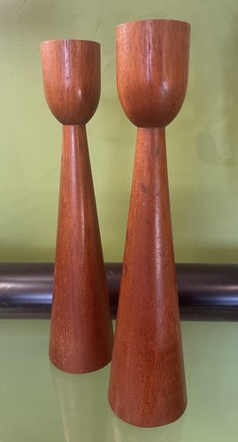 Paire bougeoirs vintage 1950 - vintage,