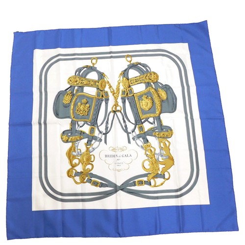 Hermes silk100 navy brides de - silk100%,