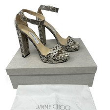 Jimmy Choo Holly Heel Snake Roccia Elaphe Sandal Multi 40