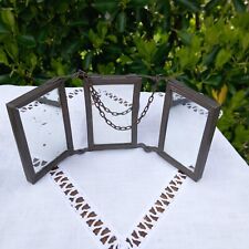 Jouet Ancien-Petit Miroir Tryptique Ancien de Poupée 1900