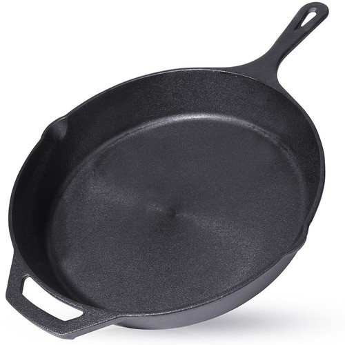 Poêle frire fonte avec - en,
