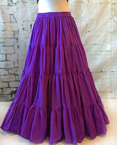 Indien coton violet - violet, volant