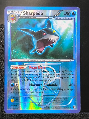 Carte pokémon sharpedo 135 - carte,