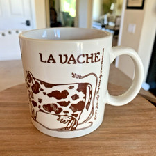 Vintage 1978 Taylor & Ng LA BULLE LA VACHE Bull & Cow Coffee Tea Mug Cup Brown