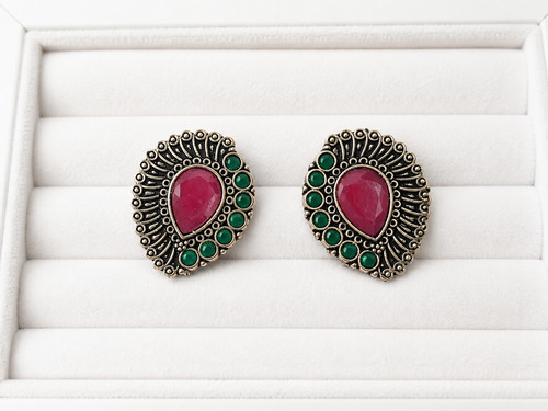 Boucles oreilles paon - boucles,