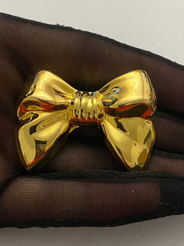 Broche noeud métal - noeud, doré