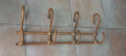 Porte manteau patère rotin - porte,