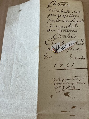 Manuscrit affaire maréchal - affaire,