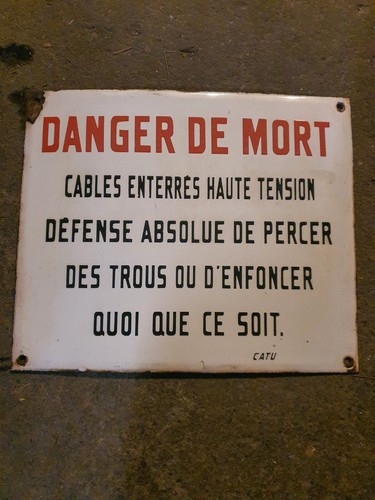 Plaque émaillée ancienne - émaillée,