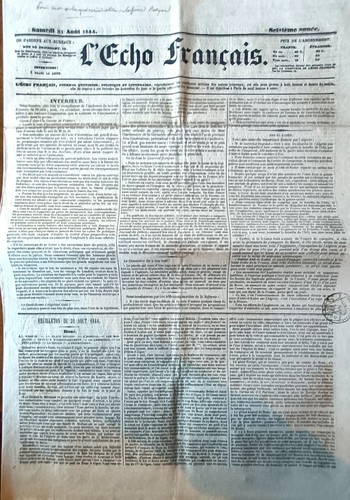Vieux journal l echo - -, l'echo