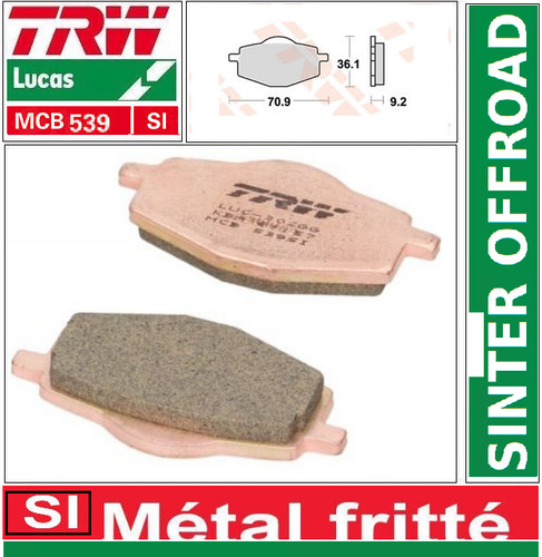 Plaquettes frein avant - plaquettes,