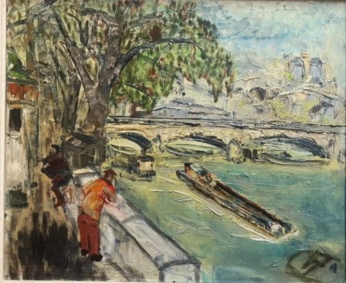 Tableau huile paysage - huile,