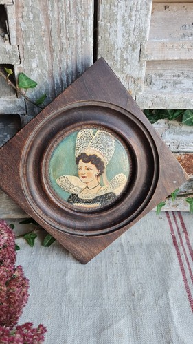 Ancien cadre peinture sur bois - ancien,
