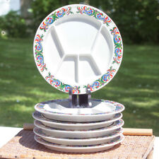 Lot of 6 Acapulco Style Rooster Pattern Fondue Plates Villeroy & Boch