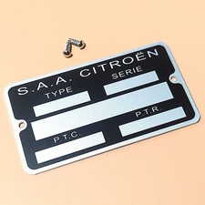 Plaque constructeur alu