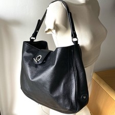 Grand Sac Lamarthe Ligne Vicomte cuir noir bag borsa vintage Shopping Caba