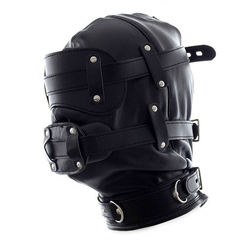 Faux cuir masque bondage - faux,