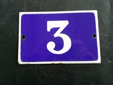 PLAQUE EMAILLE ANCIENNE NUMERO