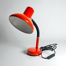 Vintage 70s Style Orange Metal Desk Lamp