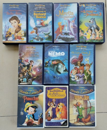 Lot cassettes vidéos k7 - 10,