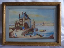 Painting painting 20th century Paris banks the Seine character taste 18th century