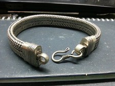 Bracelet le Bain Argent Indien 100 Gr Plat 21 22 CM Snake