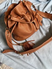 Lancel Paris The Flirt Purse Copper Tan Shoulder Handbag Drawstring  Dustbag