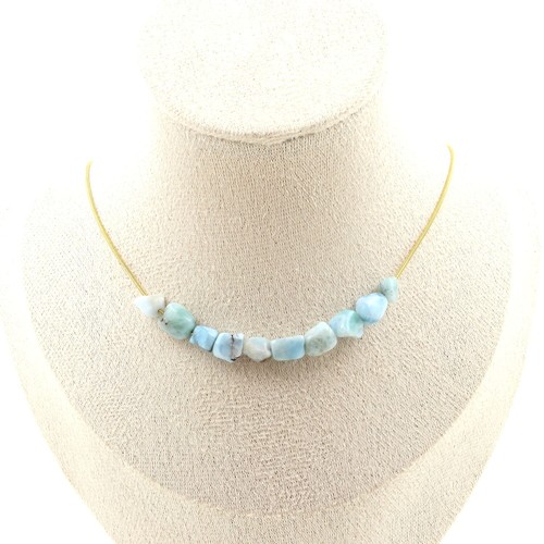 Collier perles larimar - 10, de