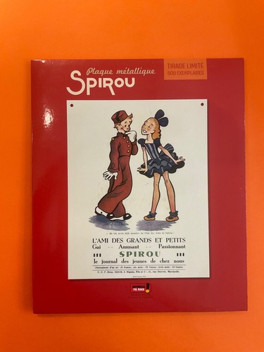 Spirou plaque metallique - plaque,