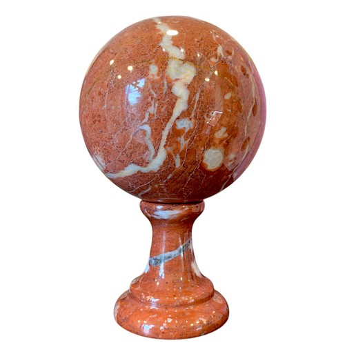 Sphère marbre rouge - marbre,