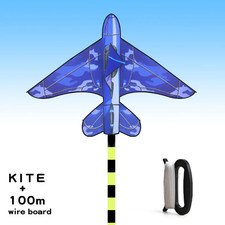 Blue camouflage airplane kite