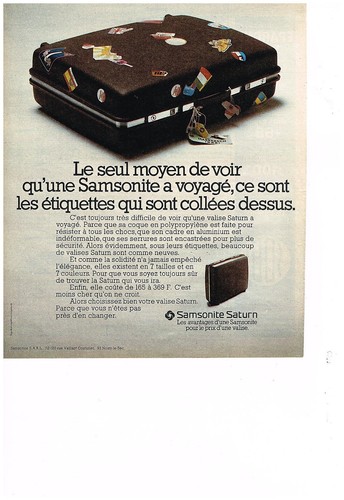 Publicite 1974 samsonite - ,