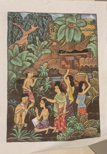 Toile peinte trés bon - peinte,