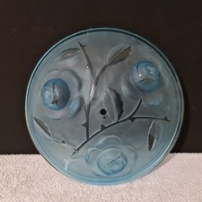 Antique Large Blue Glass Ceiling Sconce - 20th Century