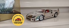 1987 Ferrari F40 Burago 1/18 - Chrome Miniature - Box - Rare Vintage Collector