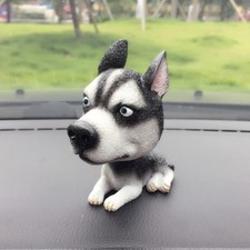 Nodding Bobble Head Nod Siberian Husky Dog Doll Home Car Ornament Decor