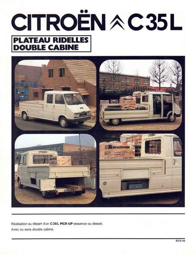 Fiche citroen c35l - citroen, plateau