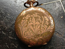 ART NOUVEAU SOAP GUSSET WATCH - IRIS - GOLD PLATE