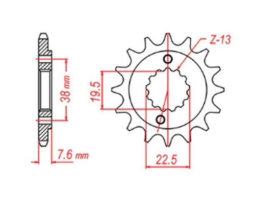 Pignon avant 2116 suzuki - 2116, 13