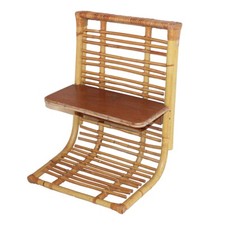 Vintage Rattan Wall Shelf