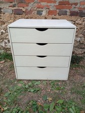 vintage casier rangement bois 4 tiroirs