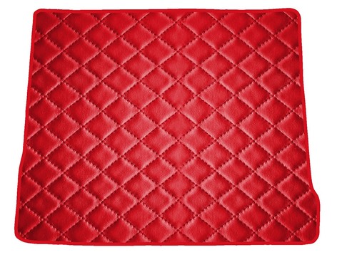Matelassé cuir éco rouge - cuir,