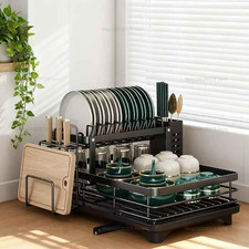 Support à vaisselle double couche 2025, égouttoir de cuisine multicouche inox